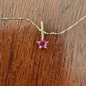 Catbird Little Star July Birthstone Charm Necklace 
Ruby charm and chain